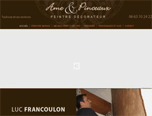 Tablet Screenshot of ame-et-pinceaux.com